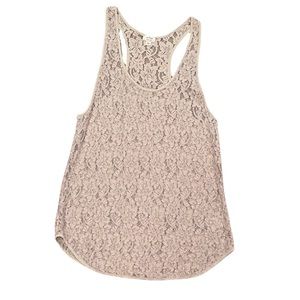 Aritzia Wilfred Sheer Lace layering Tank size medium